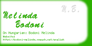 melinda bodoni business card